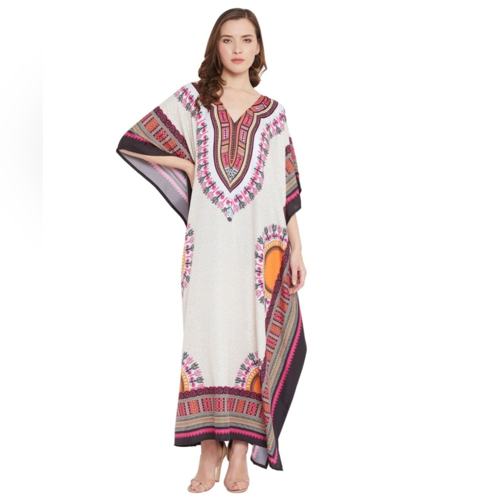 💚 Gypsie Blu Tribal Print Kaftan Coverup